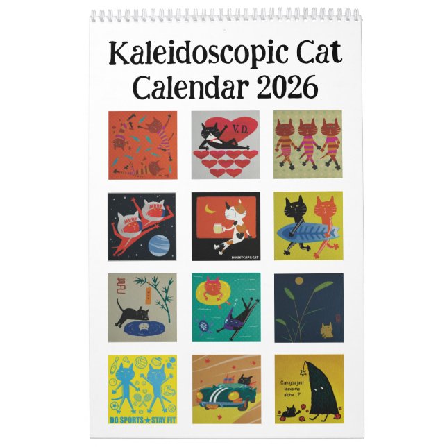 Calendrier Kaleidoscopic Cat Calendar (Protection)