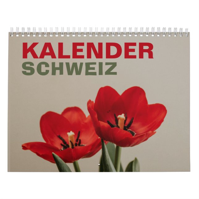 Calendrier Kalender Schweiz mit Feiertagen | Suisse 2026 (Protection)