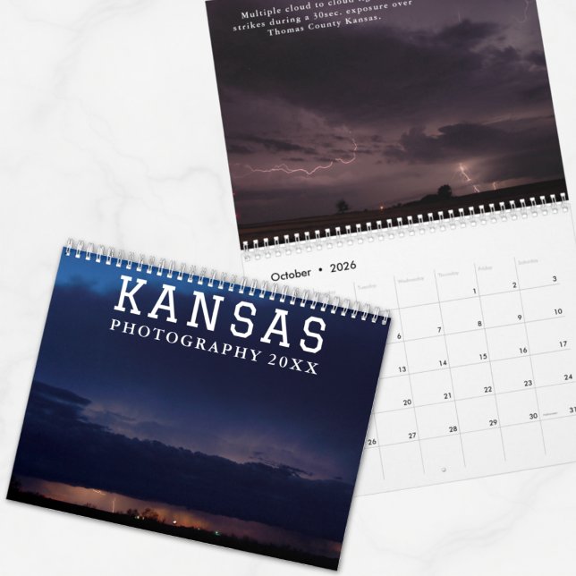 Calendrier Kansas Photography Landscapes & Storms Calendar (Créateur téléchargé)