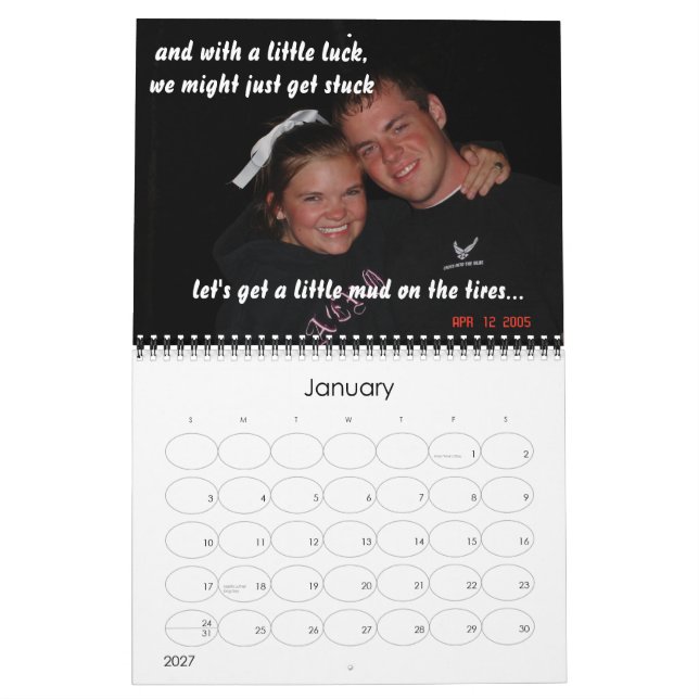 Calendrier Katie & Ryan (Jan 2027)
