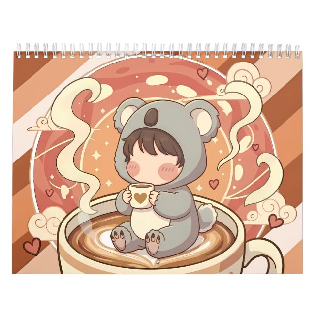 Calendrier Kawaii Chibi Koala Adventure Yearly Desk Calendar (Protection)