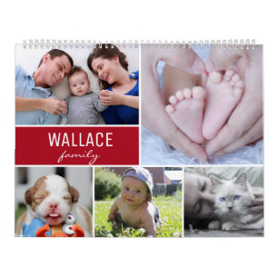 Calendrier Keepsaké Personnalisé Photos de famille Nouvel An 