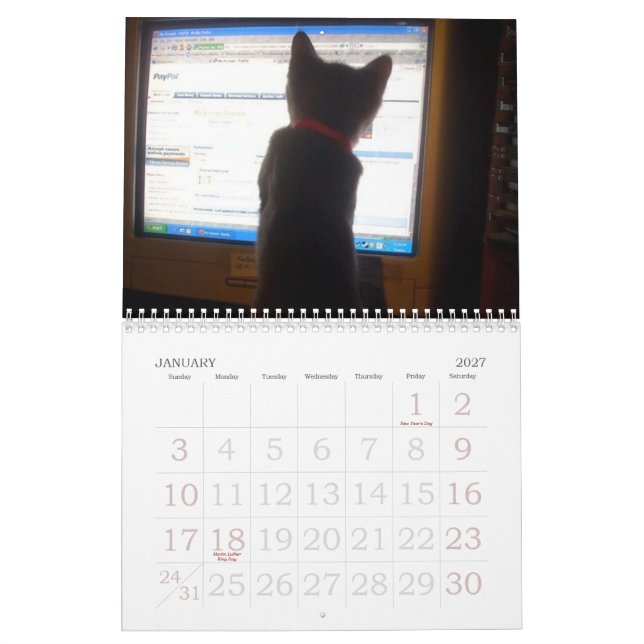 calendrier kittty (Jan 2027)