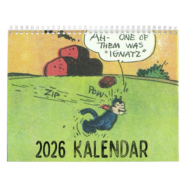 Calendrier Klassic Kartoon Kat 2026 (Protection)