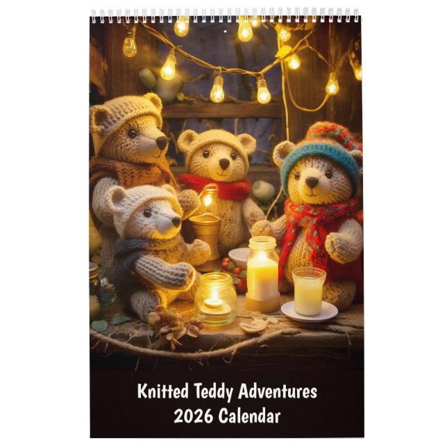 Calendrier Knitted Teddy Adventures – 2026 Calendar (Protection)