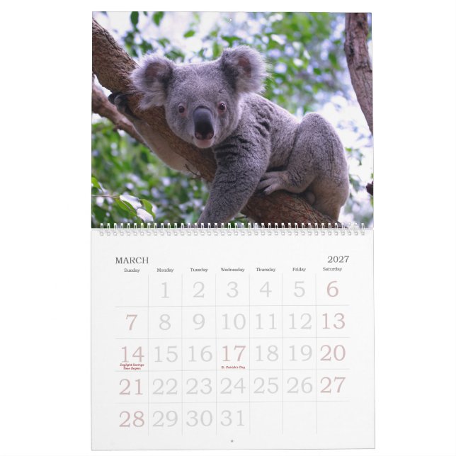 Calendrier Koalendar  (Mar 2027)