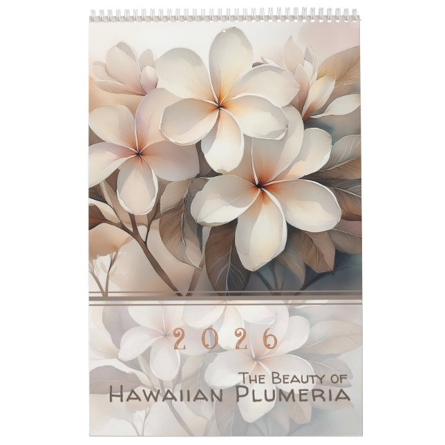 Calendrier La beauté du plumeria hawaïen (Protection)