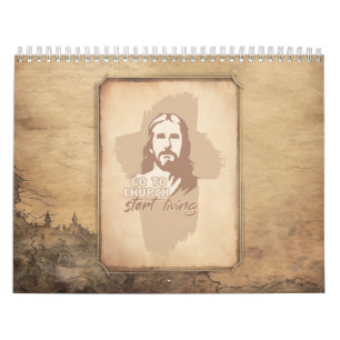 Calendrier La Bible Verse pour chaque mois. Jésus Christ