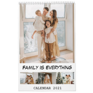 Calendrier La famille de photos personnalisée moderne 2021 es