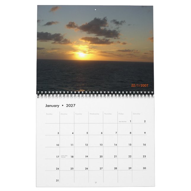 CALENDRIER LA GRANDE CROISIÈRE DE 2007 ! (Jan 2027)
