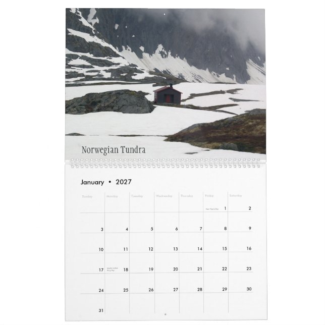 Calendrier La Norvège 2009 (Jan 2027)