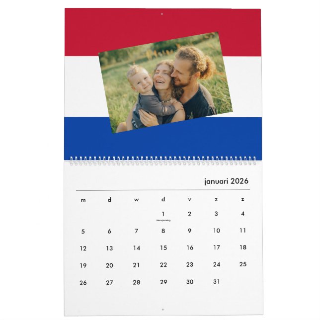 Calendrier La Pays-Bas | Ajoutez votre photo 2026 Holland Fla (Jan 2026)