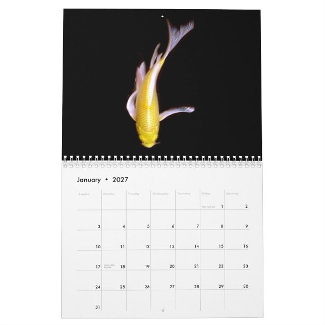 Calendrier La série de Koi, par la soeur C - customisée (Jan 2027)
