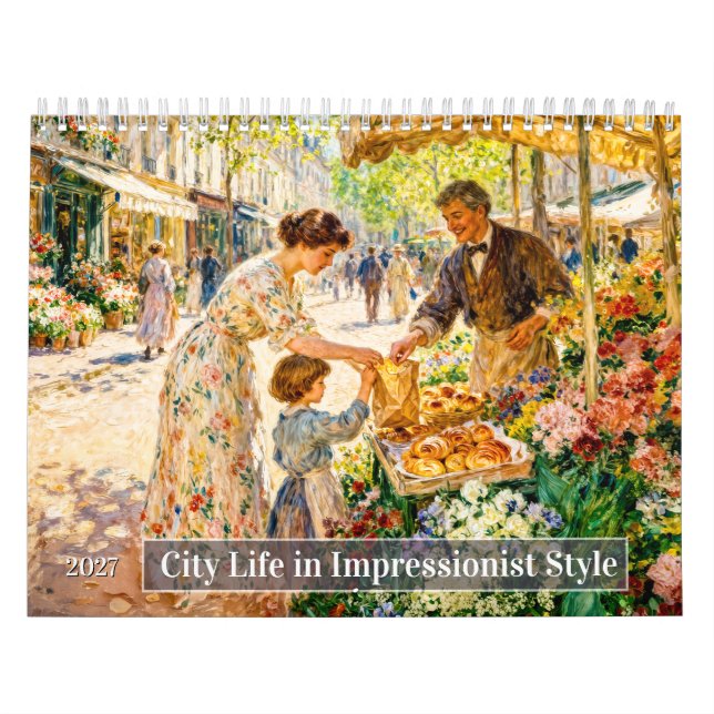 Calendrier La vie urbaine dans le style impressionniste (Protection)