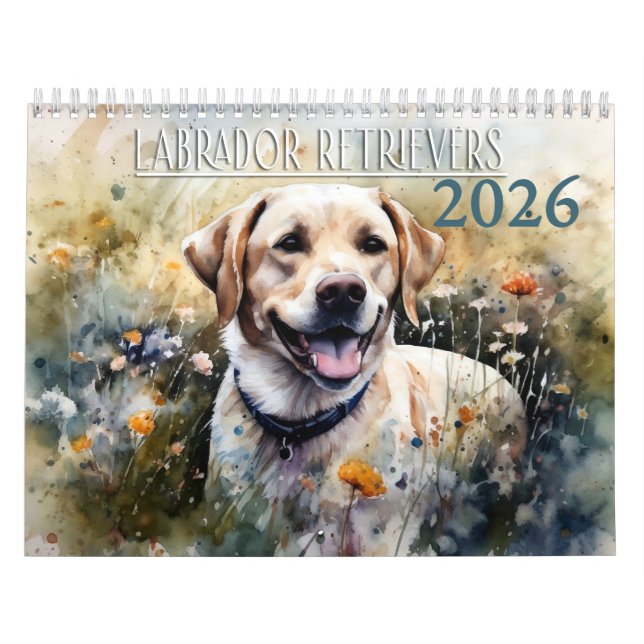 Calendrier Labrador Retriever 2026 (Protection)