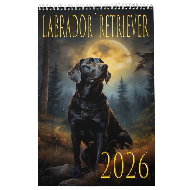 Calendrier Labrador retriever 2026 wall calendar (Protection)