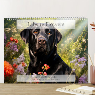 Calendrier Labrador Retrivers Floral