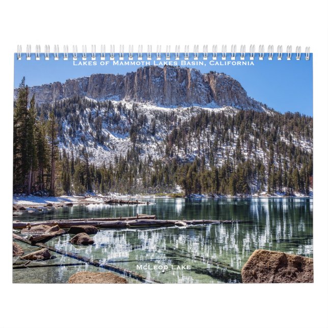 Calendrier Lacs du bassin des Mammoth Lakes, Californie Calen (Protection)