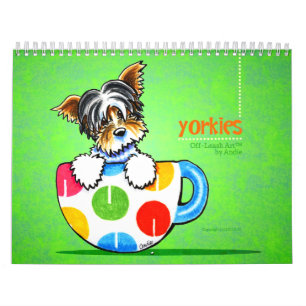 Calendrier -Laisse Art™ vol. 1 de terriers de Yorkies