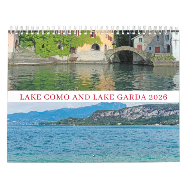 Calendrier Lake Como and Lake Garda 2026 calendar (Protection)