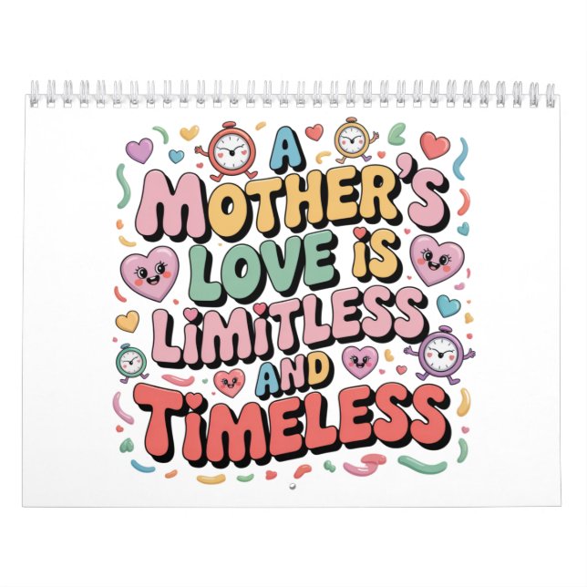 Calendrier L'amour d'une mère est illimité et intemporel (Protection)