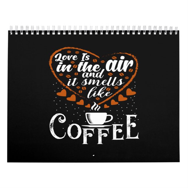 Calendrier l'amour est dans l'air et sent le café (Protection)