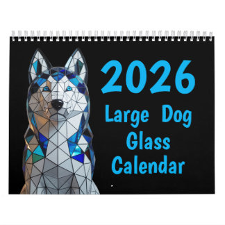 Calendrier Large Dog Glass Calendar