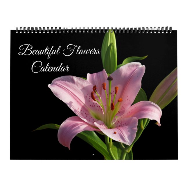 Calendrier Large Size Beautiful Flowers Calendar (Protection)