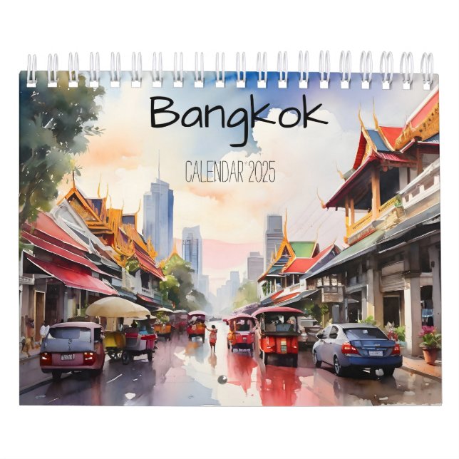 Calendrier L'art de l'aquarelle à Bangkok (Protection)
