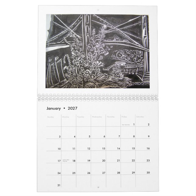 Calendrier L'art d'O.H. Vilag - customisé (Jan 2027)