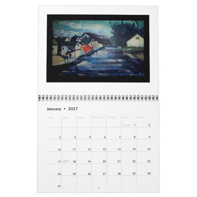 Calendrier L'art du type E.SJ. Otilano (Jan 2027)