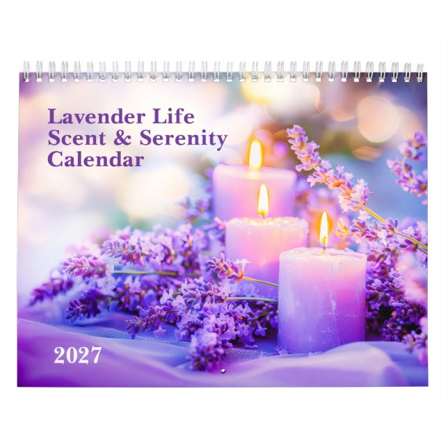 Calendrier Lavande Vie – 2027 Parfum & Sérénité (Protection)