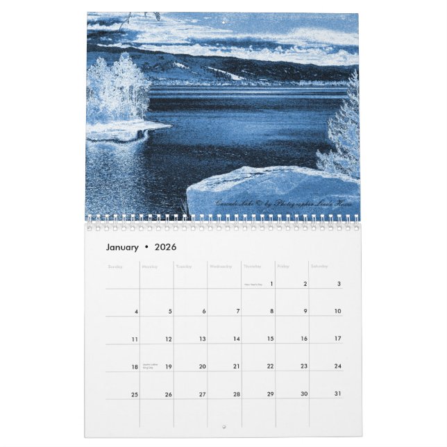 Calendrier Le bel Idaho (Jan 2026)