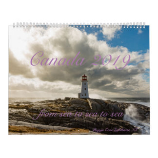 Calendrier Le Canada 2019 - de la mer vers la mer vers la mer