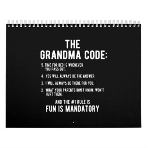 Calendrier Le code de grand-mère   Le divertissement est obli