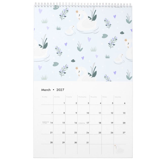 Calendrier Le Cygne couronné (Mar 2027)