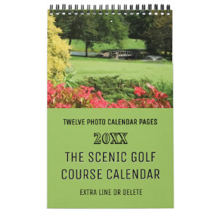 Calendrier Le Golf Pittoresque Une Page Par Mois