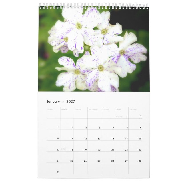 Calendrier Le jardin pourpre 2013 (Jan 2027)