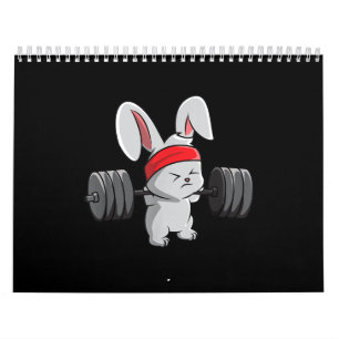 Calendrier Le Lapin Gym Rabbit Ness Haltérophilie Art Amusant