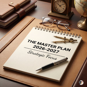 Calendrier Le Plan Directeur Typographie Minimaliste Noir Bla