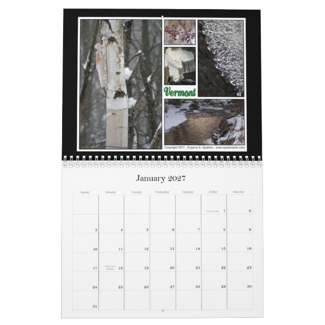 Calendrier Le Vermont - "voyageons" des séries (Jan 2027)