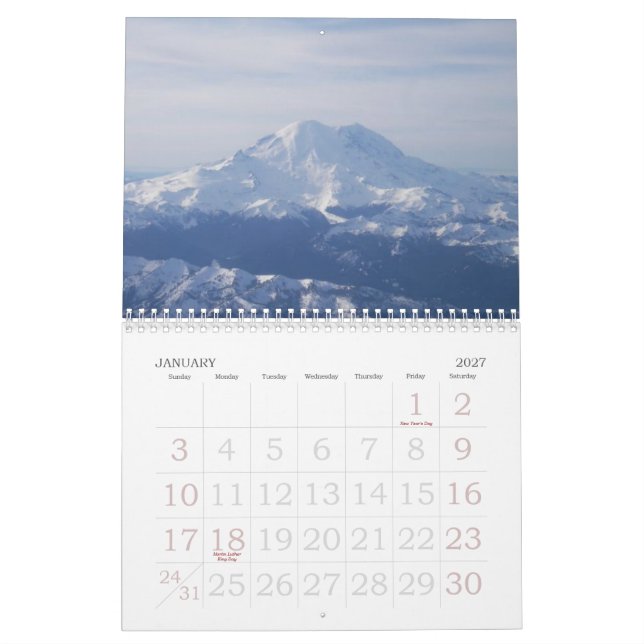 Calendrier Le voyage d'une année (Jan 2027)