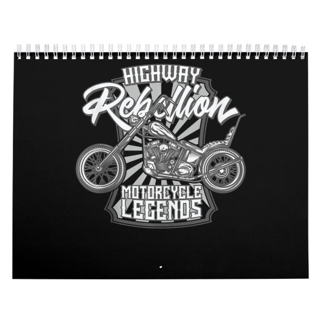Calendrier Légendes De Moto Sur La Route Art Don (Protection)