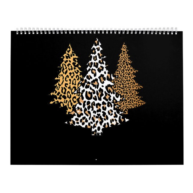 Calendrier léopard de noël arbres guépard cadeau poster de an (Protection)