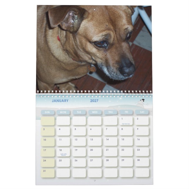 Calendrier Les canicules 2010 de la Chine (Jan 2027)