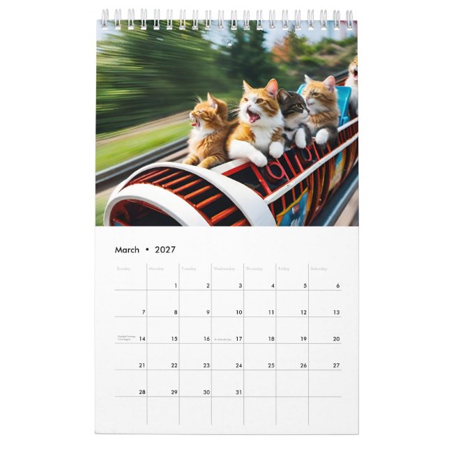 Calendrier Les chats s'amusent (Mar 2027)