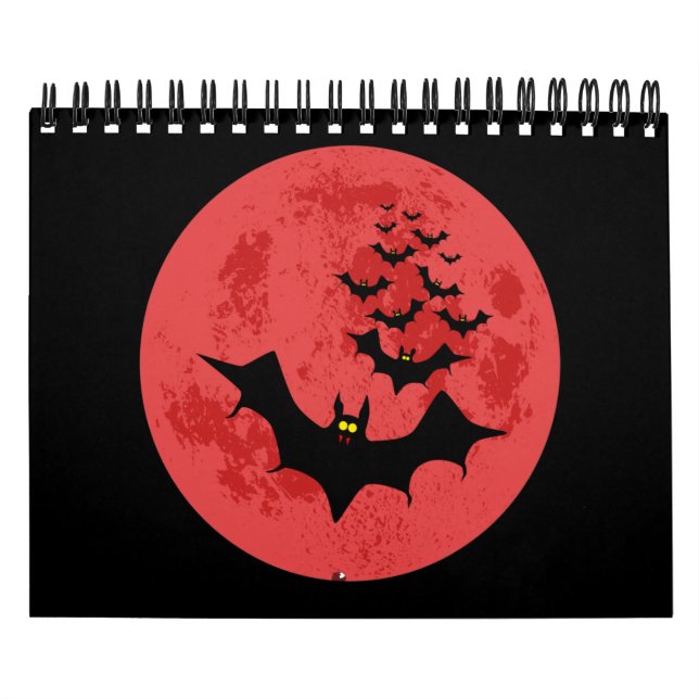 Calendrier Les chauves-souris vampires contre la lune rouge (Protection)