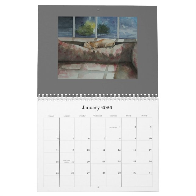 Calendrier Les chiens vivent ici (Jan 2026)