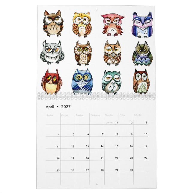 Calendrier Les chouettes adorables (Apr 2027)