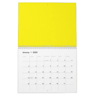 Calendrier Les formes abstraites jaune et orange se chevauche
